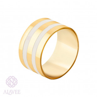 انگشتر حلقه ای مینا سفید