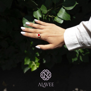 انگشتر قلب قرمز