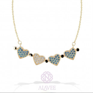 گردنبند دو رو قلب