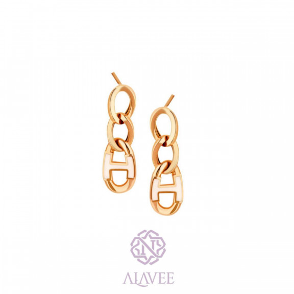 گوشواره هرمس مینا سفید