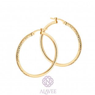 گوشواره حلقه ای تراش دار