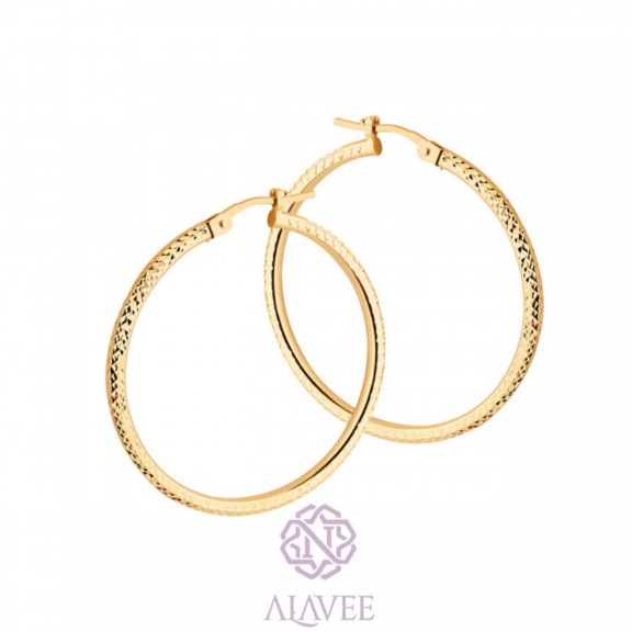 گوشواره حلقه ای تراش دار