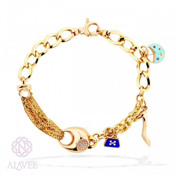 دستبند زنجیری مدل کیف و کفش